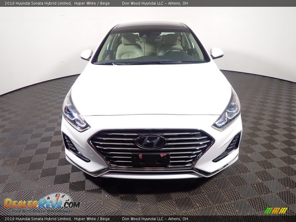 2019 Hyundai Sonata Hybrid Limited Hyper White / Beige Photo #7