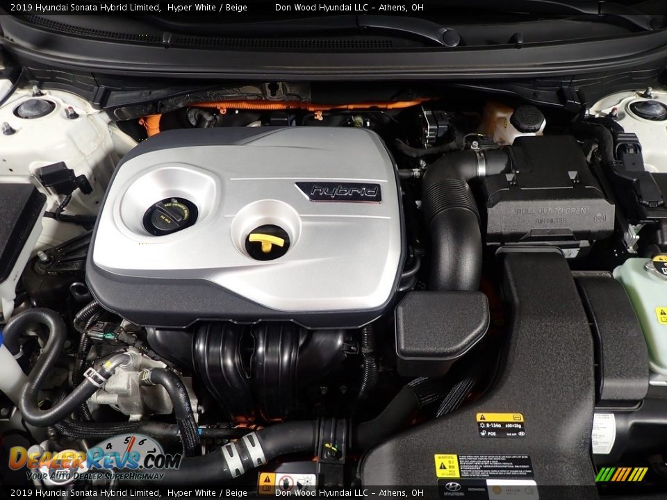2019 Hyundai Sonata Hybrid Limited Hyper White / Beige Photo #9