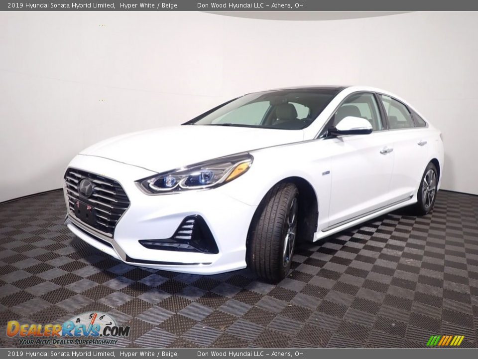 2019 Hyundai Sonata Hybrid Limited Hyper White / Beige Photo #10