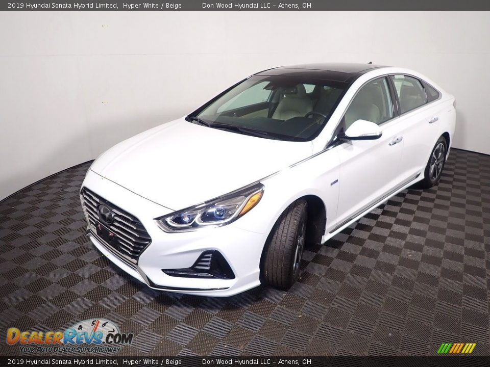 2019 Hyundai Sonata Hybrid Limited Hyper White / Beige Photo #11