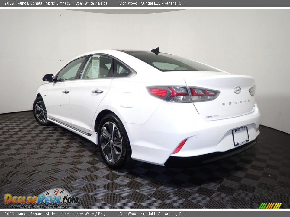 2019 Hyundai Sonata Hybrid Limited Hyper White / Beige Photo #13