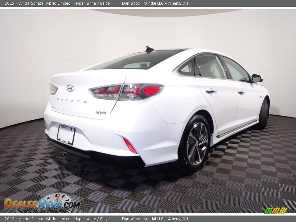 2019 Hyundai Sonata Hybrid Limited Hyper White / Beige Photo #18