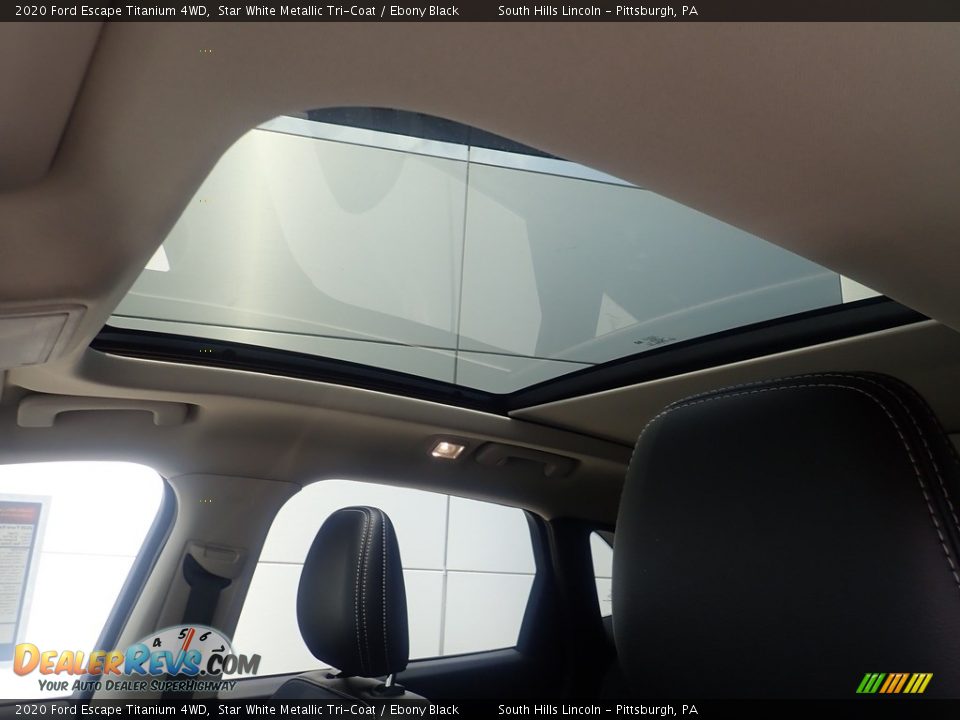 2020 Ford Escape Titanium 4WD Star White Metallic Tri-Coat / Ebony Black Photo #20