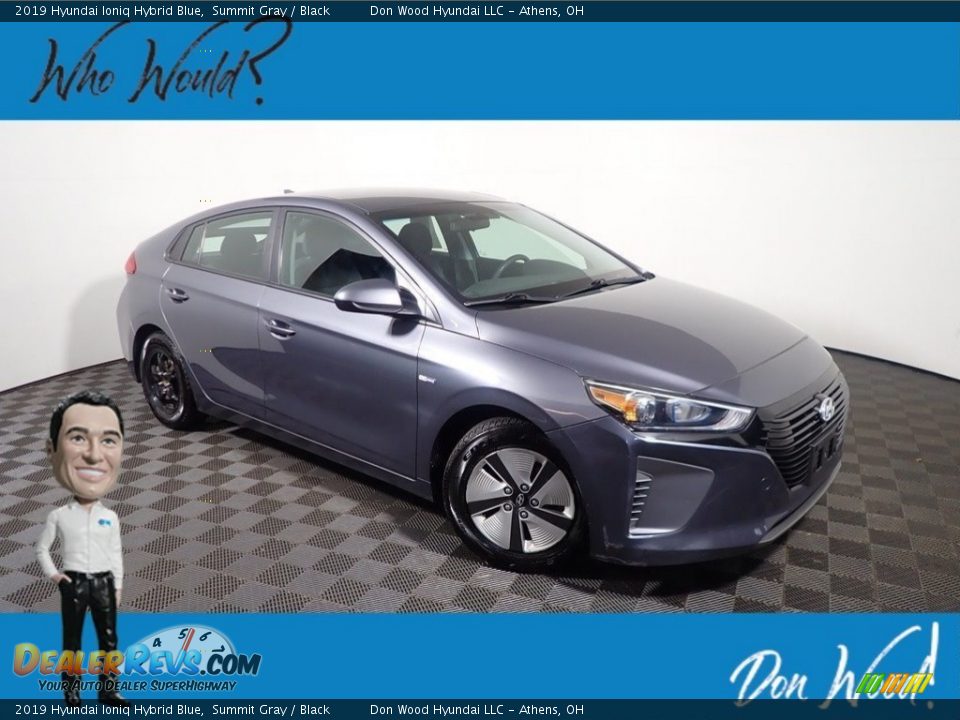 2019 Hyundai Ioniq Hybrid Blue Summit Gray / Black Photo #1