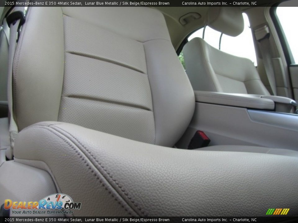 2015 Mercedes-Benz E 350 4Matic Sedan Lunar Blue Metallic / Silk Beige/Espresso Brown Photo #22