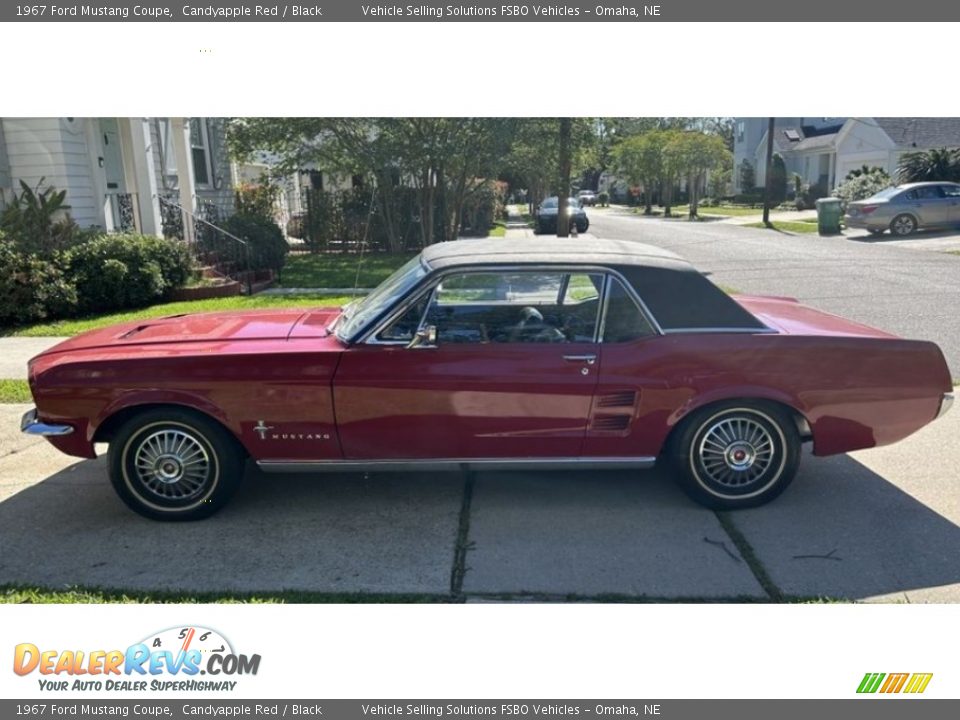 1967 Ford Mustang Coupe Candyapple Red / Black Photo #1