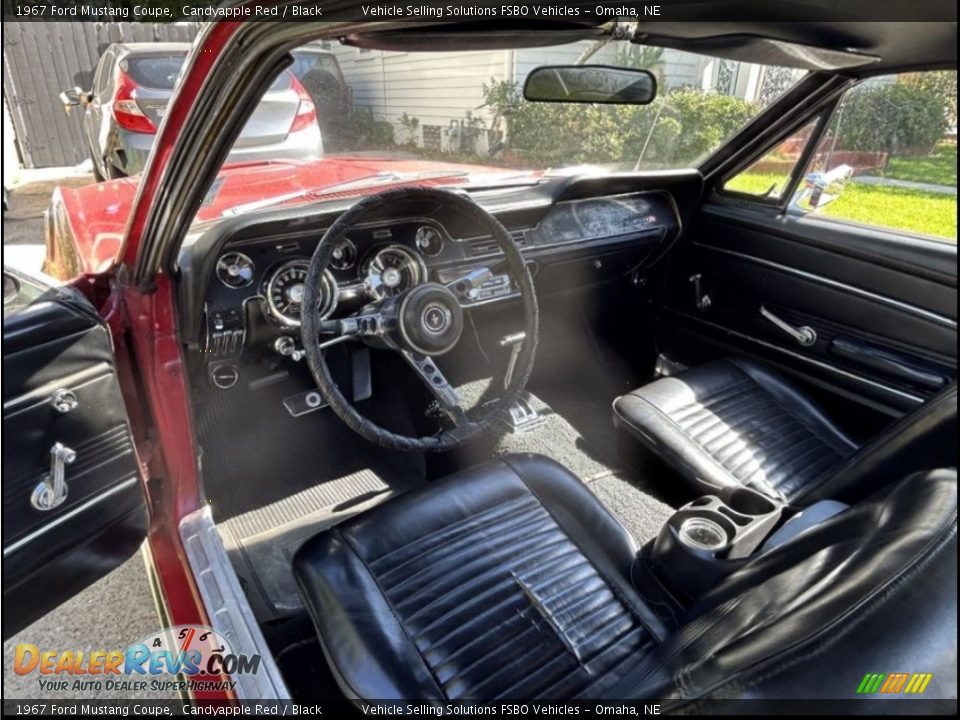 1967 Ford Mustang Coupe Candyapple Red / Black Photo #2