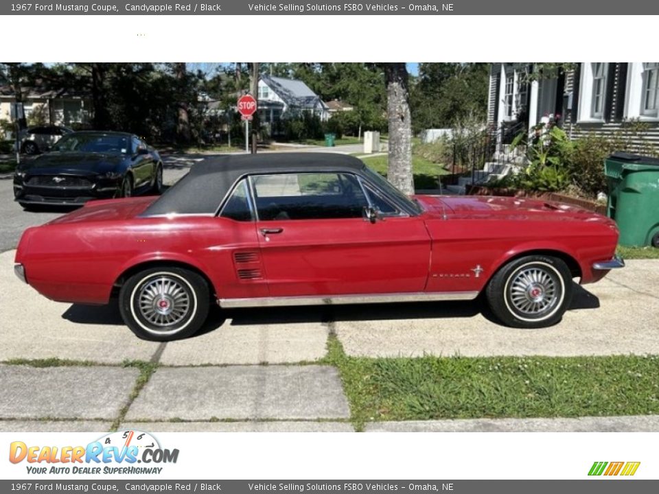 1967 Ford Mustang Coupe Candyapple Red / Black Photo #8