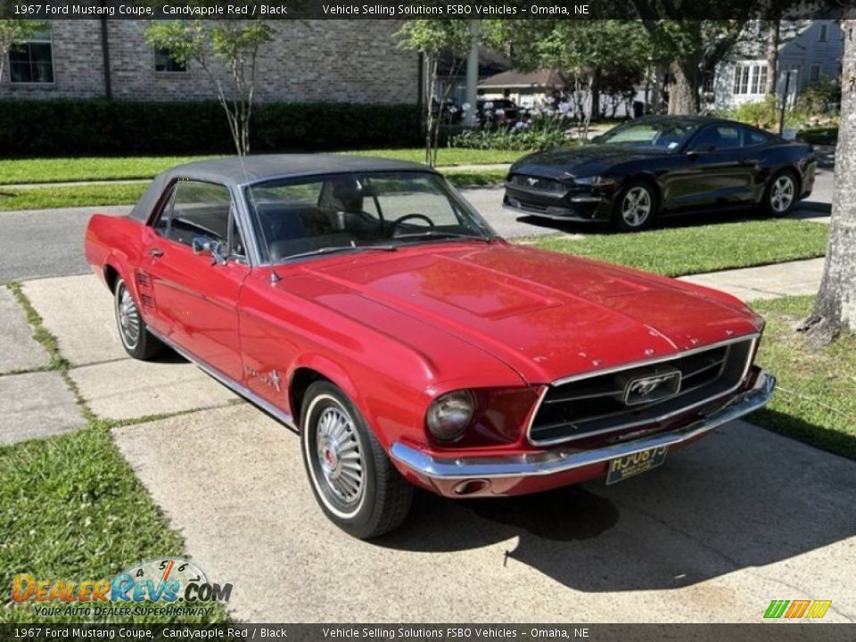 1967 Ford Mustang Coupe Candyapple Red / Black Photo #11