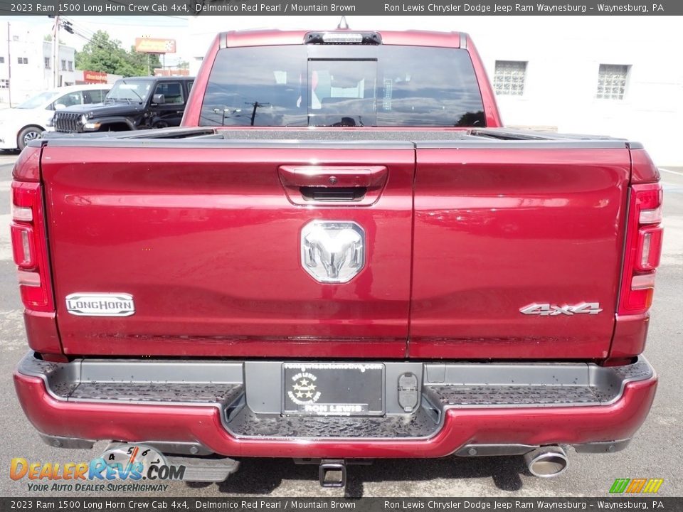 2023 Ram 1500 Long Horn Crew Cab 4x4 Delmonico Red Pearl / Mountain Brown Photo #4