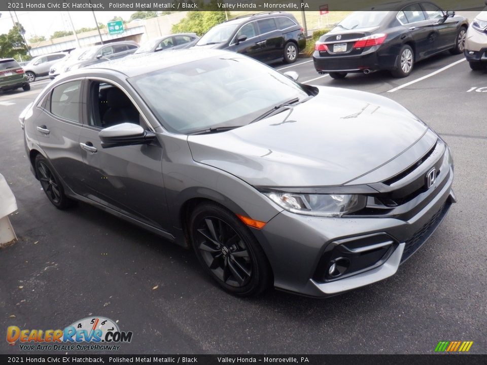 2021 Honda Civic EX Hatchback Polished Metal Metallic / Black Photo #6