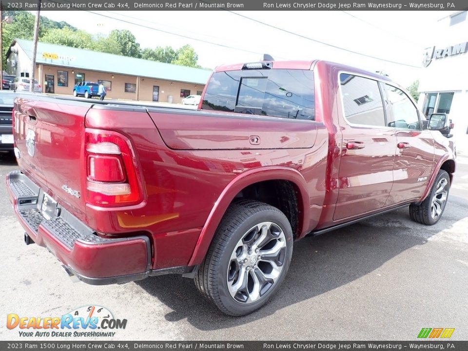 2023 Ram 1500 Long Horn Crew Cab 4x4 Delmonico Red Pearl / Mountain Brown Photo #6