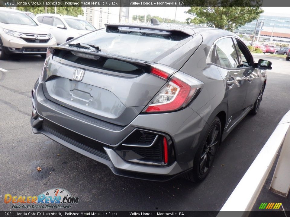 2021 Honda Civic EX Hatchback Polished Metal Metallic / Black Photo #7