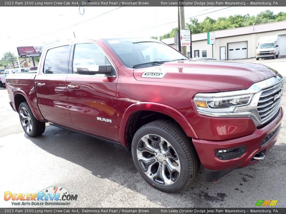 2023 Ram 1500 Long Horn Crew Cab 4x4 Delmonico Red Pearl / Mountain Brown Photo #8