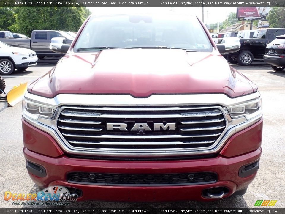 2023 Ram 1500 Long Horn Crew Cab 4x4 Delmonico Red Pearl / Mountain Brown Photo #9