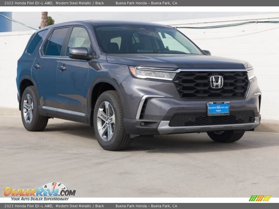 2023 Honda Pilot EX-L AWD Modern Steel Metallic / Black Photo #1