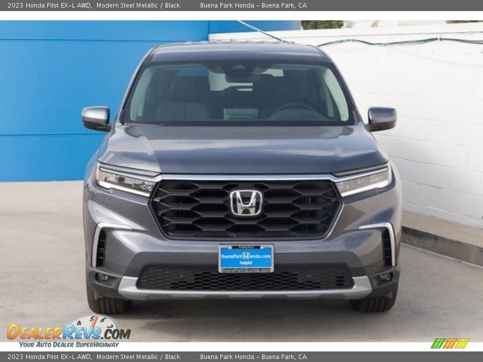 2023 Honda Pilot EX-L AWD Modern Steel Metallic / Black Photo #3