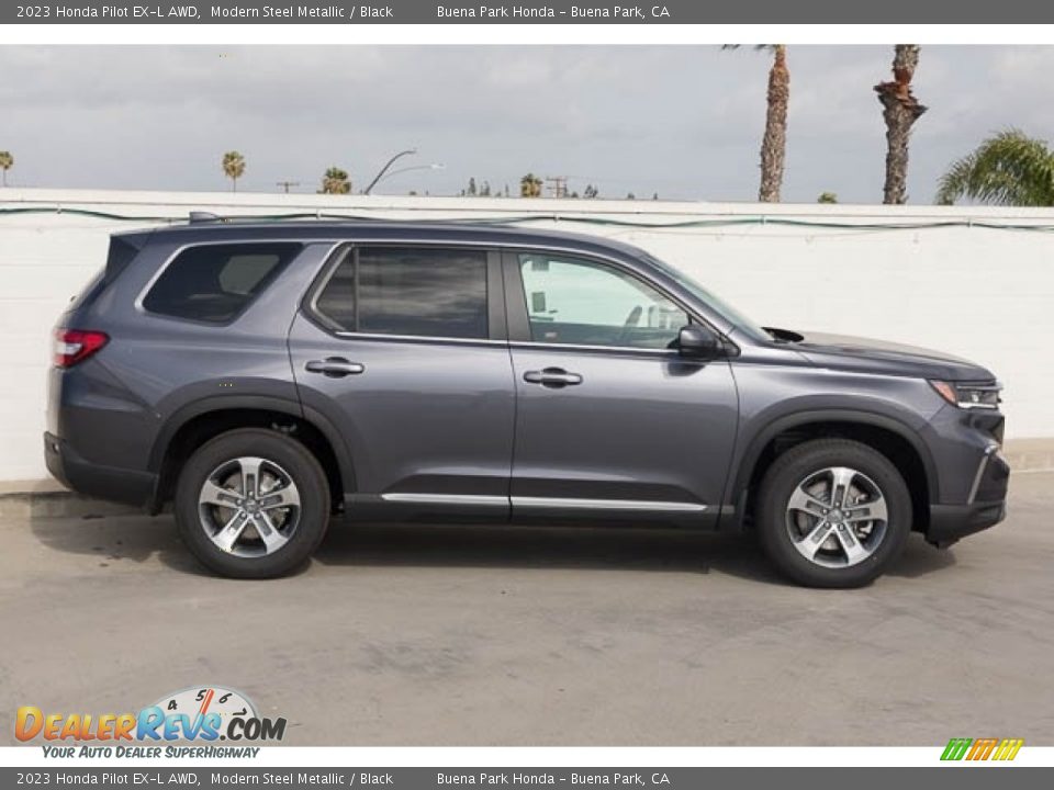 2023 Honda Pilot EX-L AWD Modern Steel Metallic / Black Photo #6