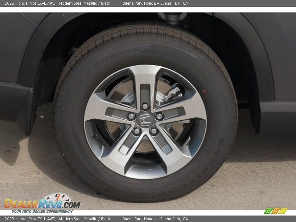 2023 Honda Pilot EX-L AWD Modern Steel Metallic / Black Photo #8