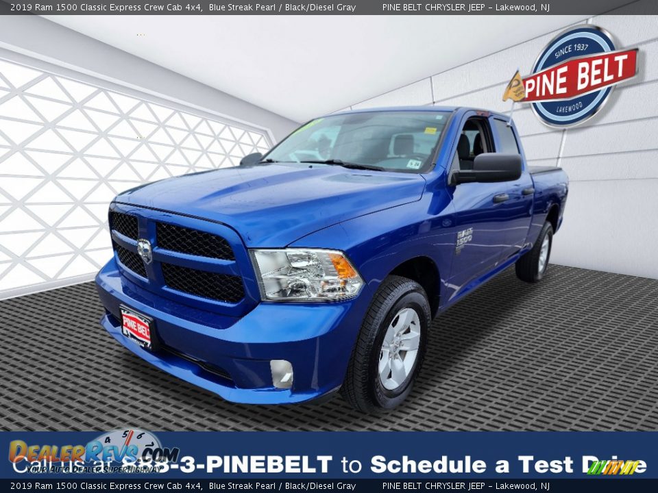 2019 Ram 1500 Classic Express Crew Cab 4x4 Blue Streak Pearl / Black/Diesel Gray Photo #1