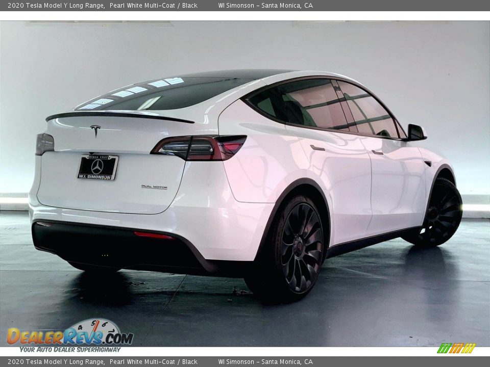 2020 Tesla Model Y Long Range Pearl White Multi-Coat / Black Photo #13