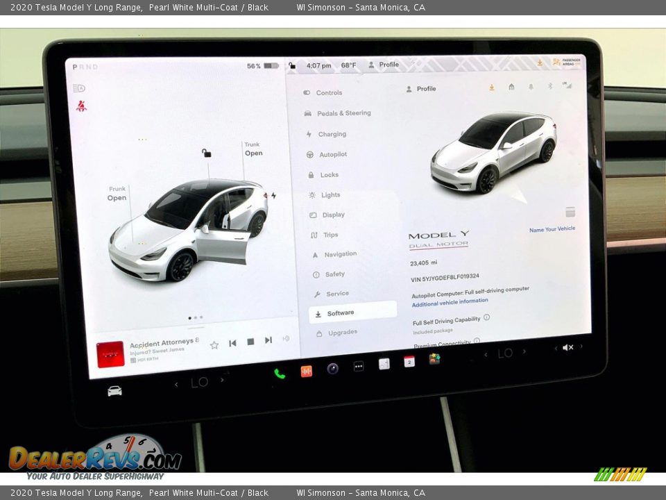 Controls of 2020 Tesla Model Y Long Range Photo #23