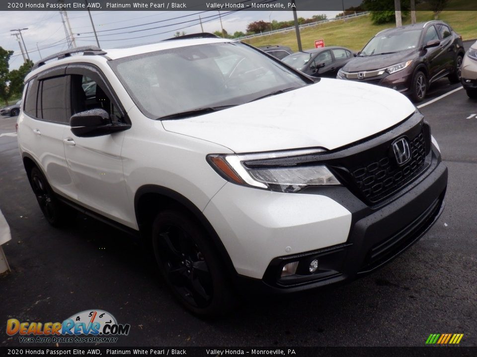 2020 Honda Passport Elite AWD Platinum White Pearl / Black Photo #5