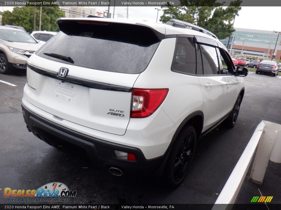 2020 Honda Passport Elite AWD Platinum White Pearl / Black Photo #6