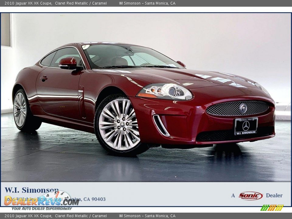 2010 Jaguar XK XK Coupe Claret Red Metallic / Caramel Photo #1