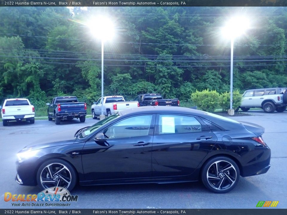 2022 Hyundai Elantra N-Line Black / Black Photo #6