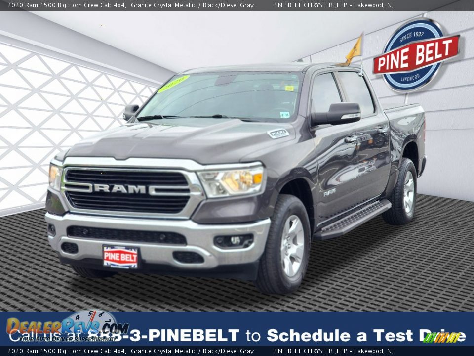 2020 Ram 1500 Big Horn Crew Cab 4x4 Granite Crystal Metallic / Black/Diesel Gray Photo #1