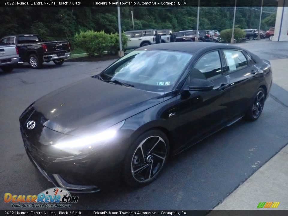 2022 Hyundai Elantra N-Line Black / Black Photo #7