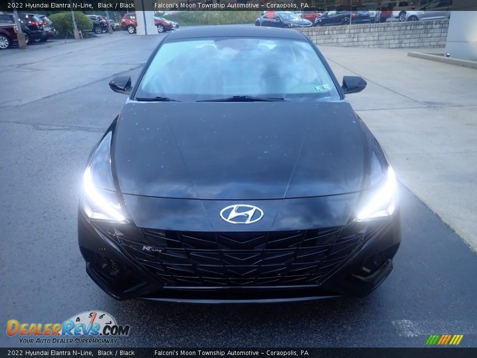 2022 Hyundai Elantra N-Line Black / Black Photo #8