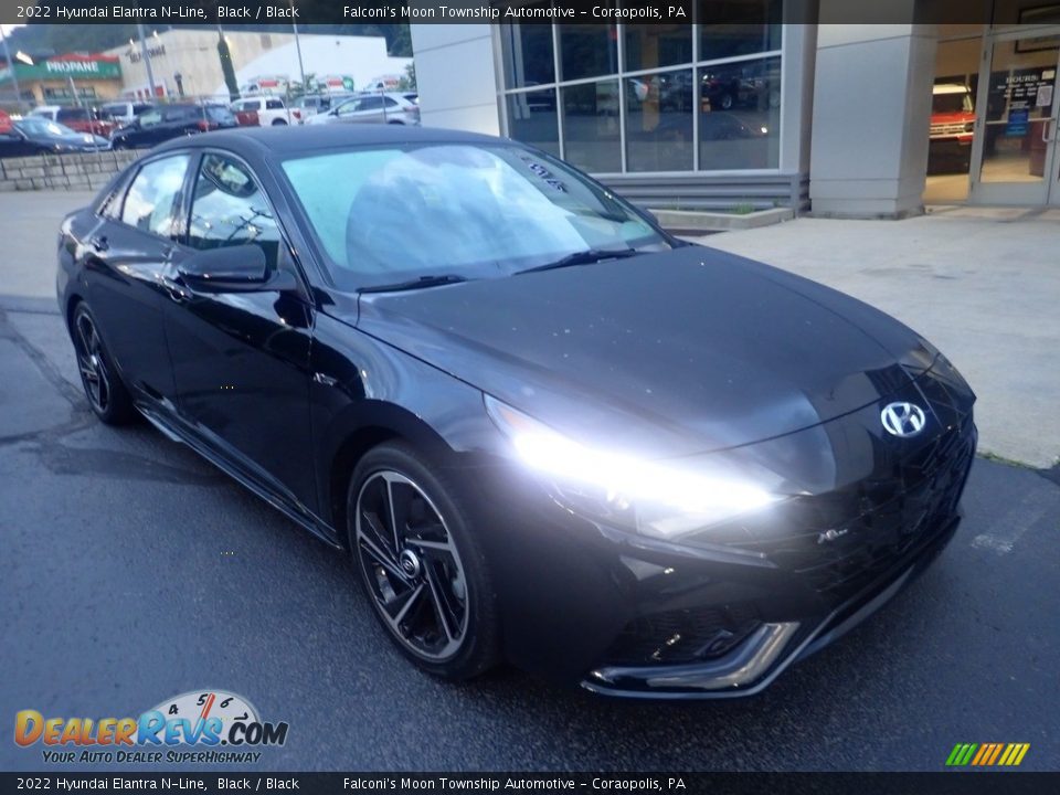 2022 Hyundai Elantra N-Line Black / Black Photo #9