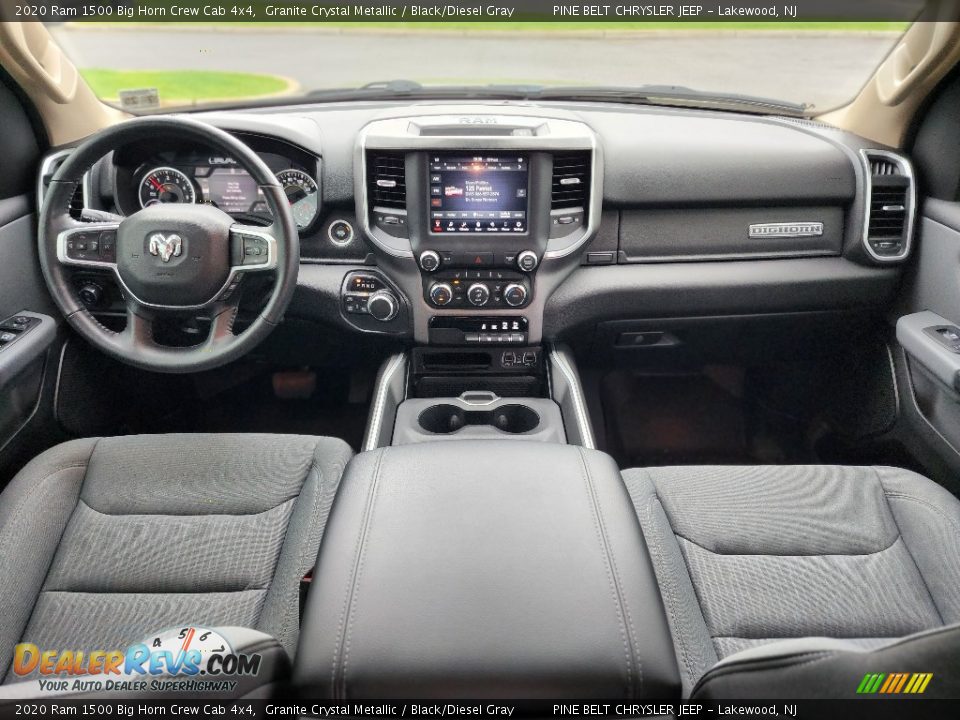 Black/Diesel Gray Interior - 2020 Ram 1500 Big Horn Crew Cab 4x4 Photo #4