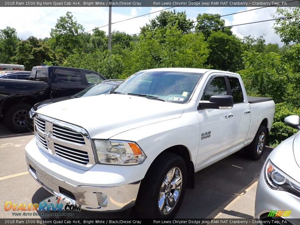 2018 Ram 1500 Big Horn Quad Cab 4x4 Bright White / Black/Diesel Gray Photo #1