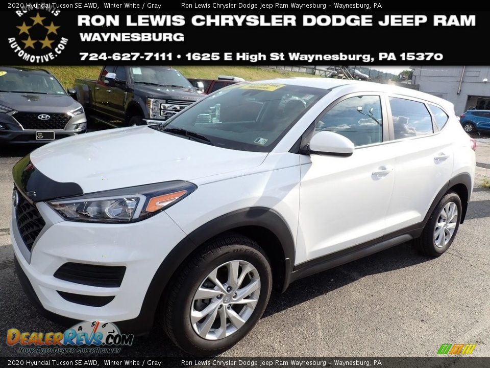 2020 Hyundai Tucson SE AWD Winter White / Gray Photo #1