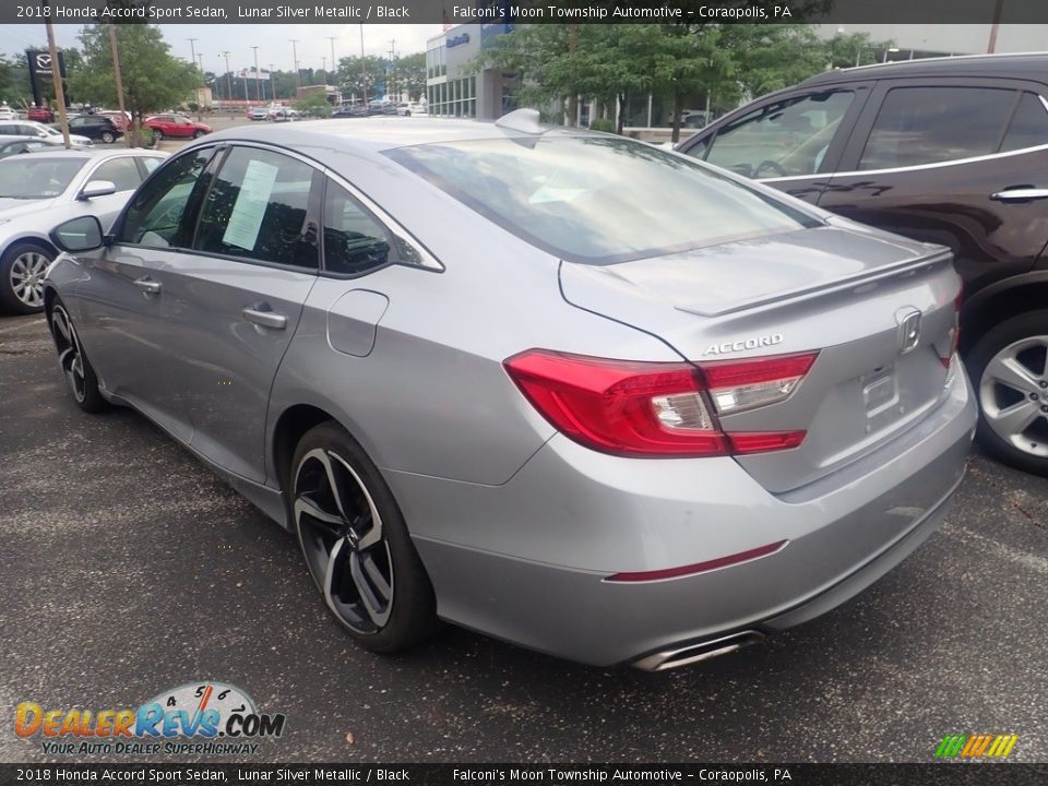 2018 Honda Accord Sport Sedan Lunar Silver Metallic / Black Photo #2