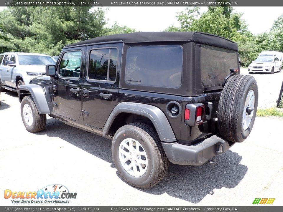 2023 Jeep Wrangler Unlimited Sport 4x4 Black / Black Photo #3