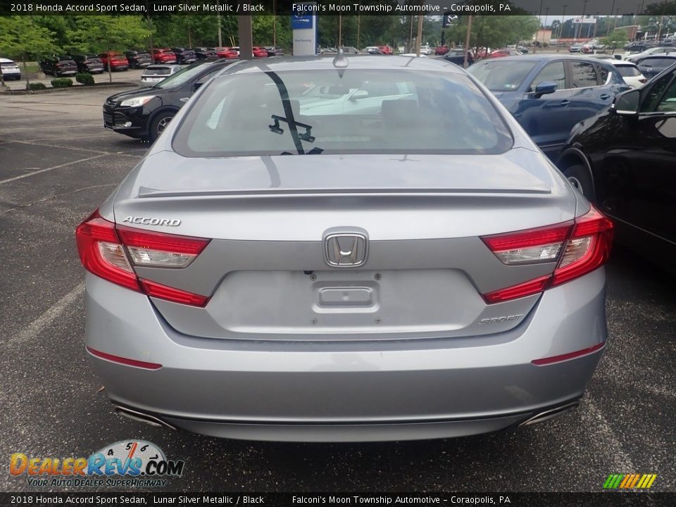 2018 Honda Accord Sport Sedan Lunar Silver Metallic / Black Photo #3