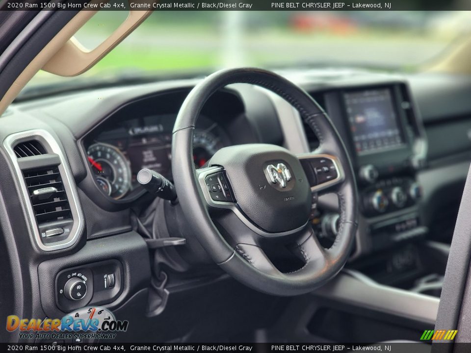 2020 Ram 1500 Big Horn Crew Cab 4x4 Granite Crystal Metallic / Black/Diesel Gray Photo #34