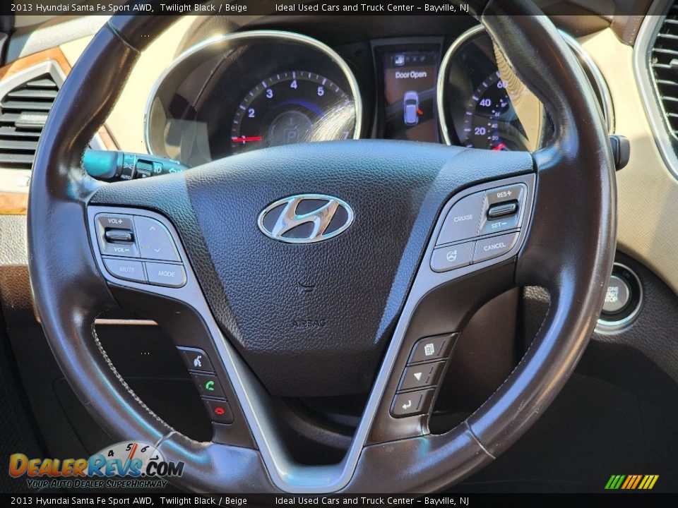 2013 Hyundai Santa Fe Sport AWD Steering Wheel Photo #17