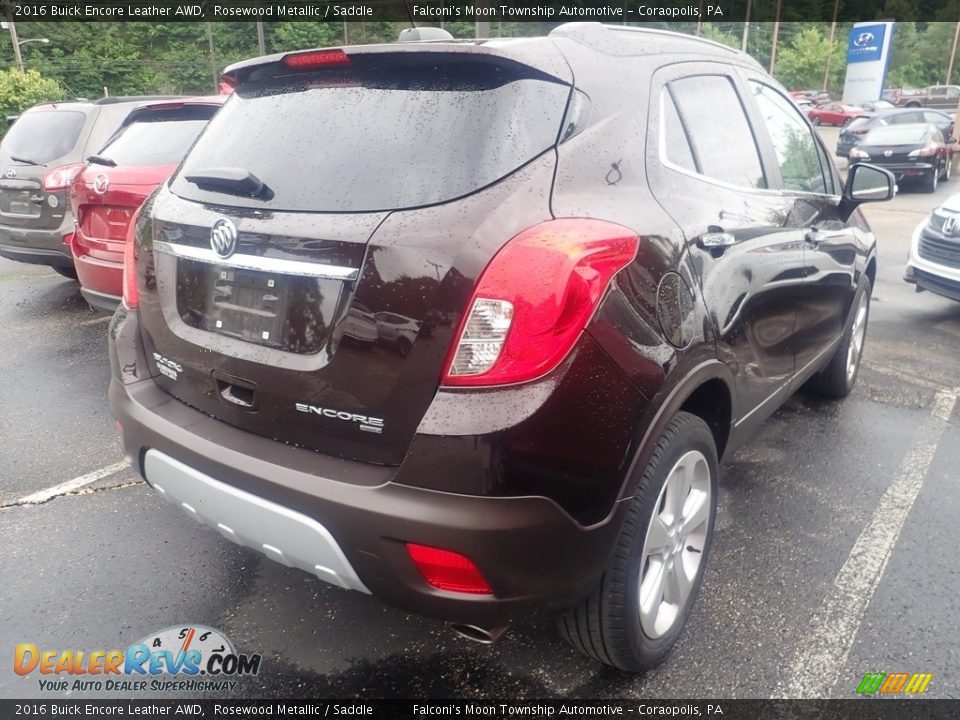 2016 Buick Encore Leather AWD Rosewood Metallic / Saddle Photo #4