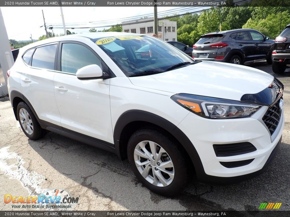 2020 Hyundai Tucson SE AWD Winter White / Gray Photo #8