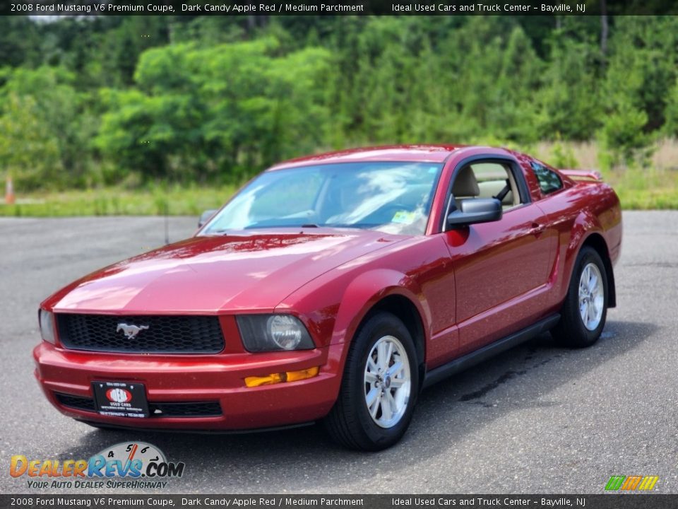 2008 Ford Mustang V6 Premium Coupe Dark Candy Apple Red / Medium Parchment Photo #1