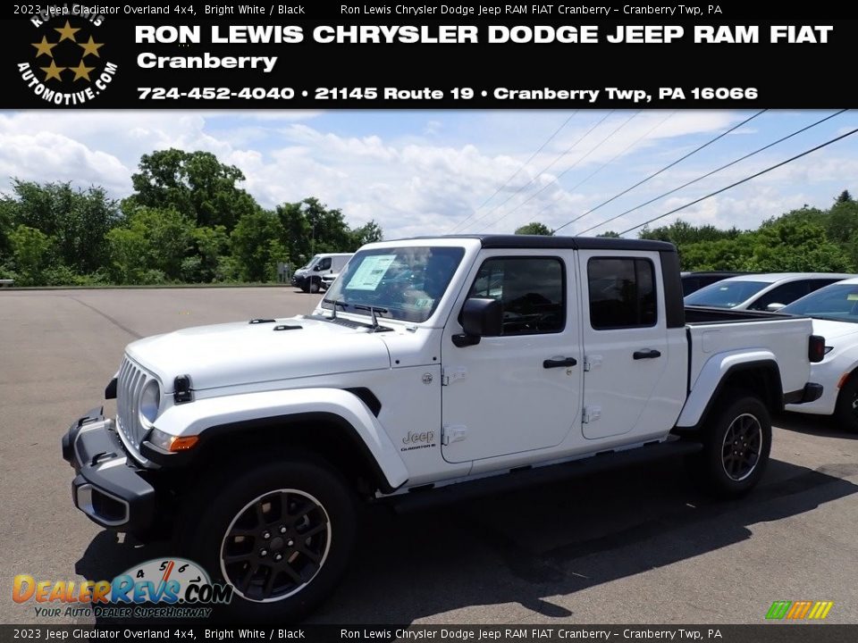 2023 Jeep Gladiator Overland 4x4 Bright White / Black Photo #1