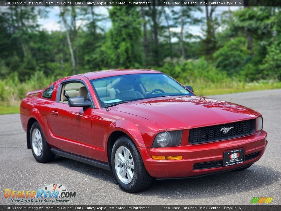 2008 Ford Mustang V6 Premium Coupe Dark Candy Apple Red / Medium Parchment Photo #2