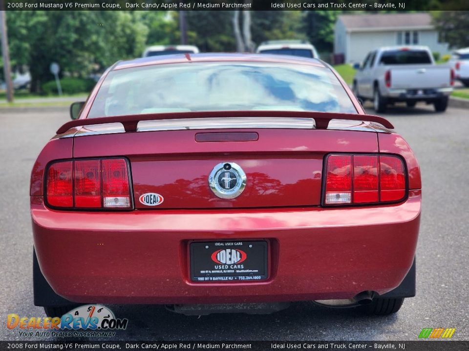 2008 Ford Mustang V6 Premium Coupe Dark Candy Apple Red / Medium Parchment Photo #4