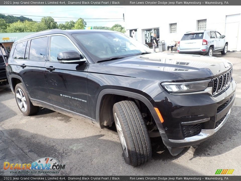 2021 Jeep Grand Cherokee L Limited 4x4 Diamond Black Crystal Pearl / Black Photo #4