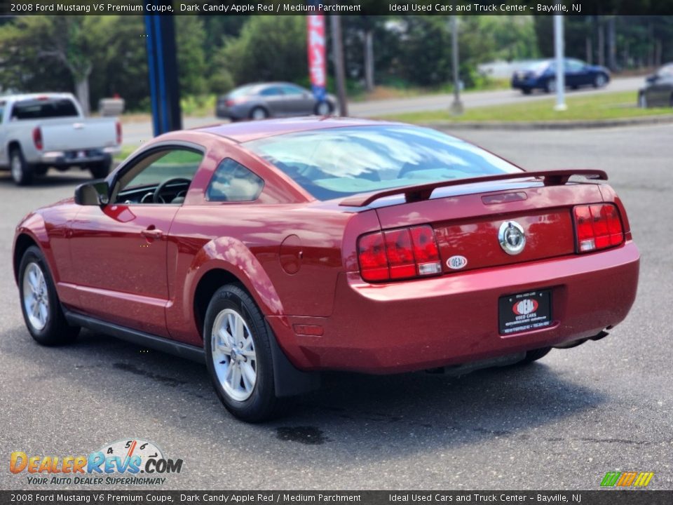 2008 Ford Mustang V6 Premium Coupe Dark Candy Apple Red / Medium Parchment Photo #5